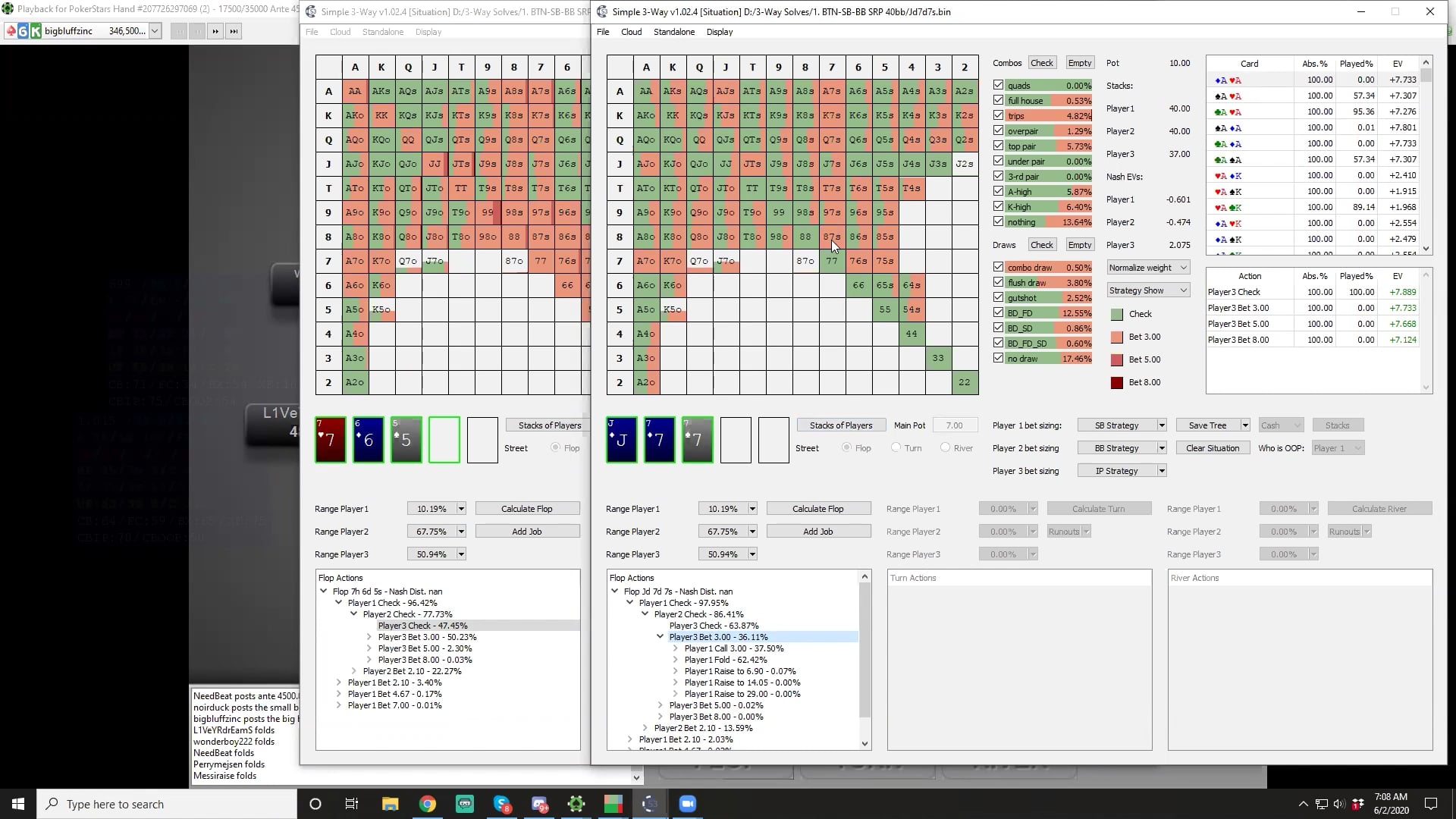 3way Solve (765) + BB 3Bet Bluffing