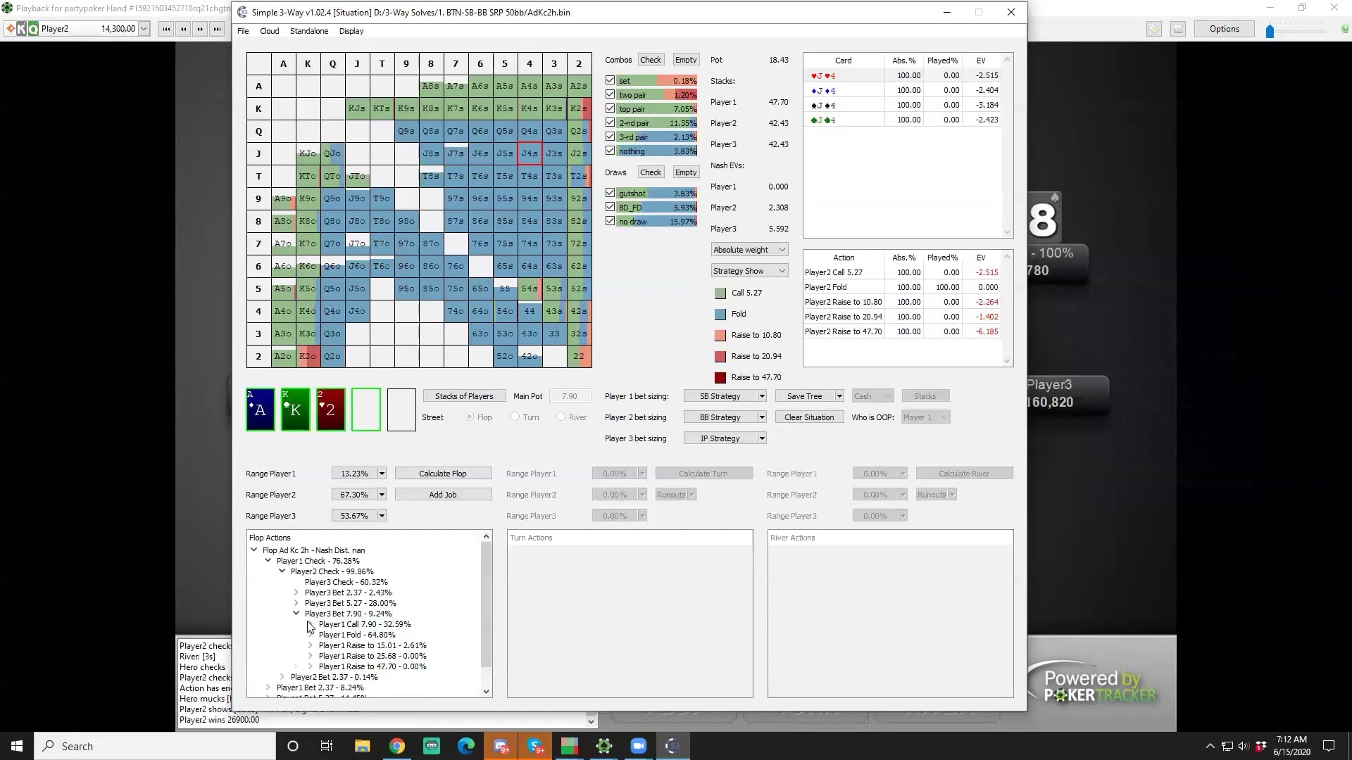 3way Solve (AK2) + Hand History Review
