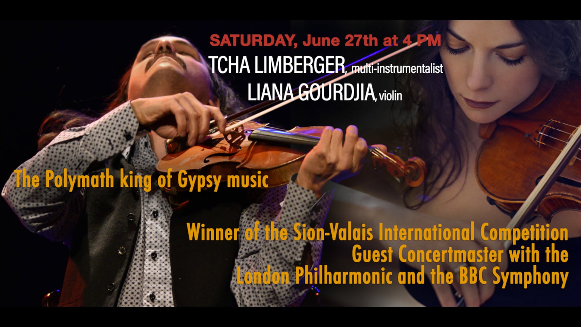 Live with Mainly Mozart, Episode 7-  Tcha Limberger, Multi-instrumentalist, Liana Gourdjia, Violin