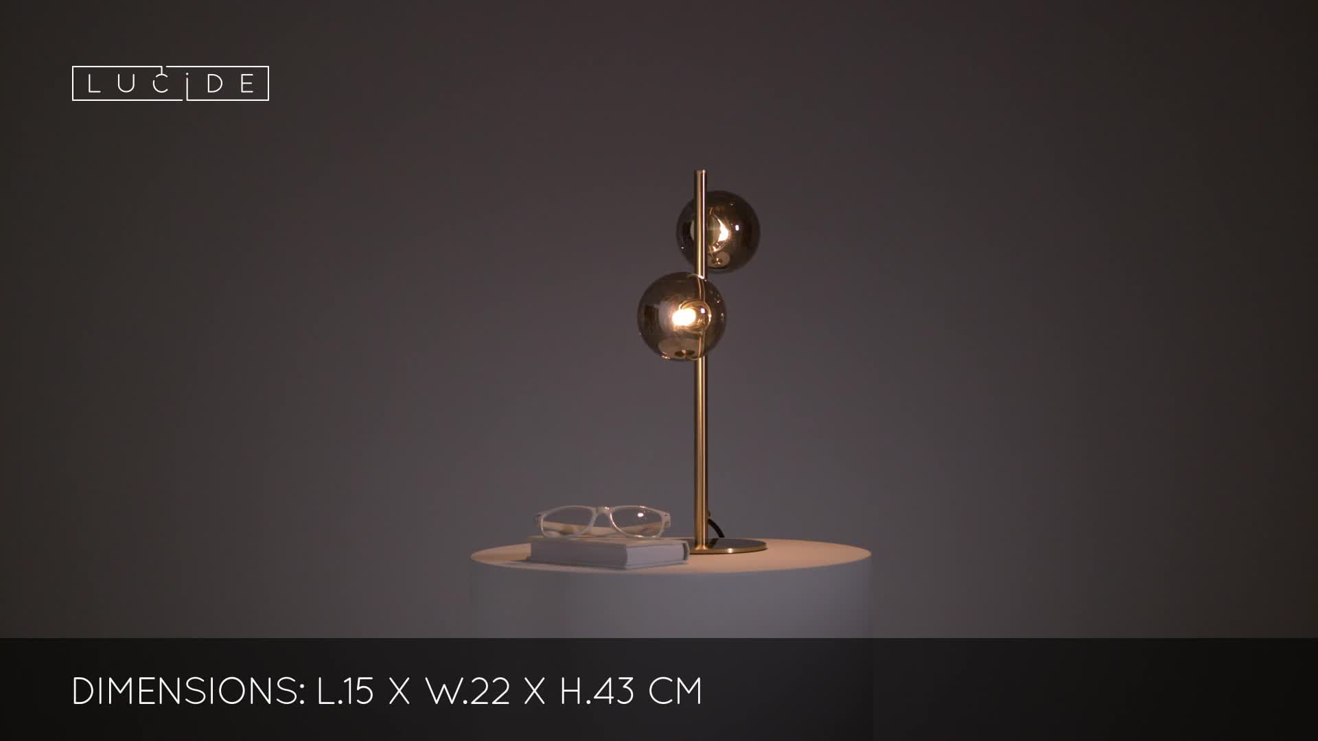 Lucide - Table lamp - - Matt Gold / Brass (45574/02/02-EN) on Vimeo
