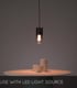 Video Zino Modern Pendant Light - Ø 10cm - 1xE27 - Smoke Grey