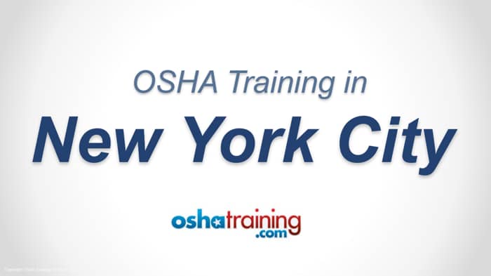 OSHA training Brooklyn NY | 10 hour | 30 hour | confined space | competent  person training | excavation | construction | general industry