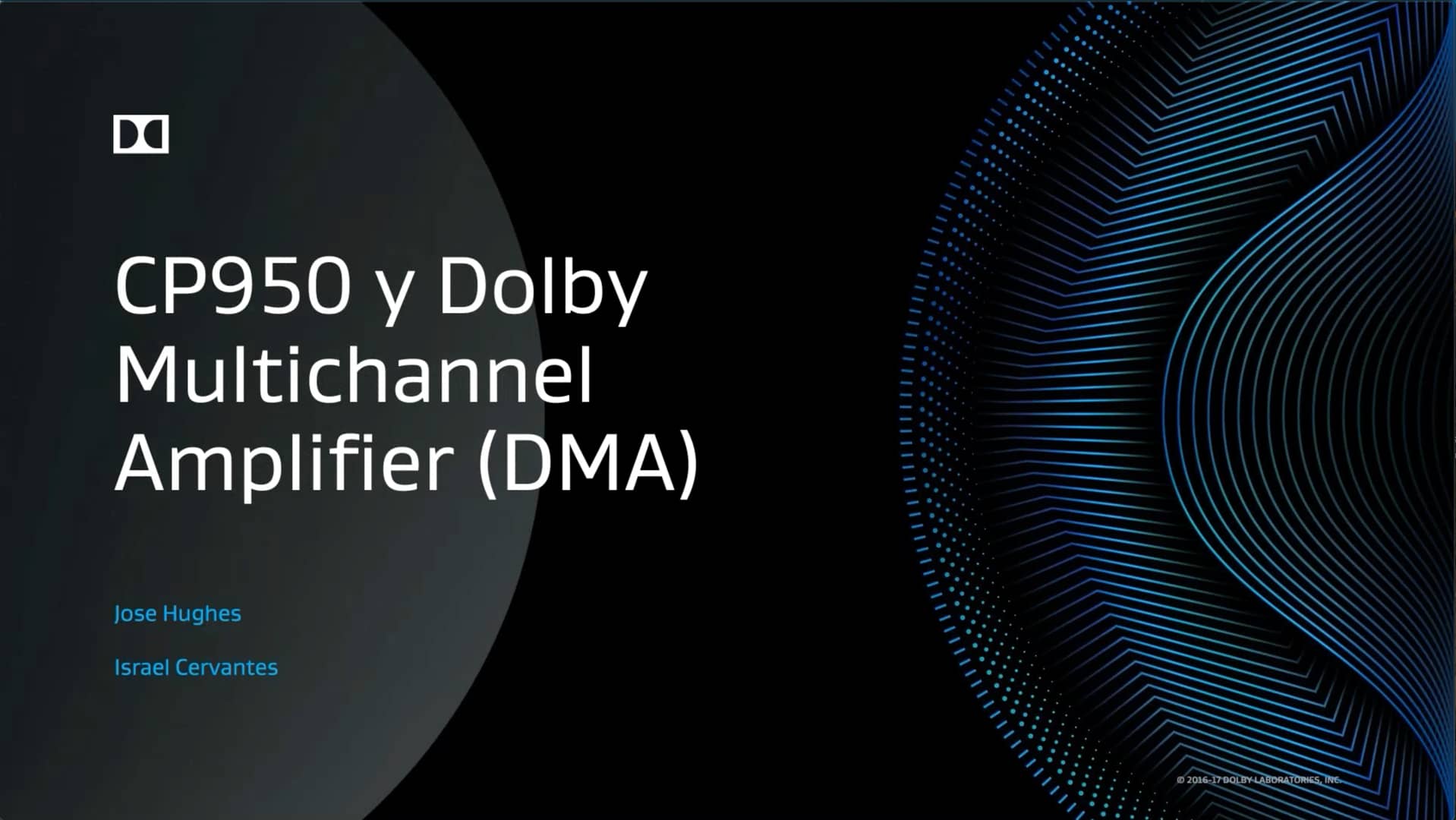 CP950 y Dolby Multichannel Amplifier (DMA) on Vimeo