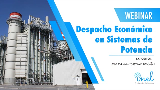 Webinar Despacho Económico en Sistemas de Potencia