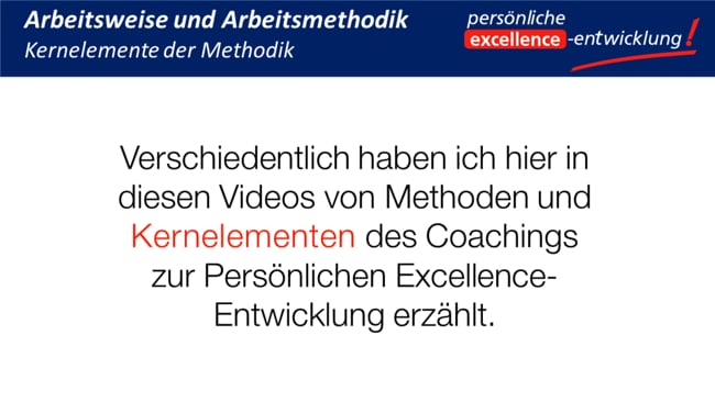 Kernelemente der Methodik