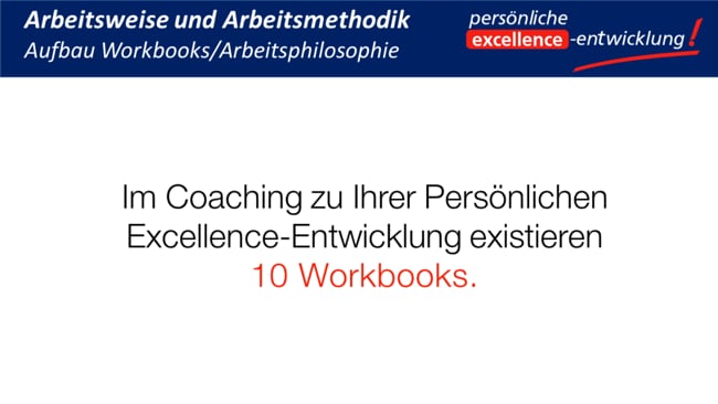 Aufbau Workbooks / Arbeitsphilosophie