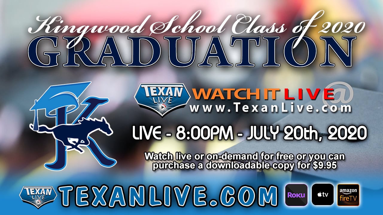 Watch Kingwood High School GRADUATION WATCH LIVE 800PM Monday