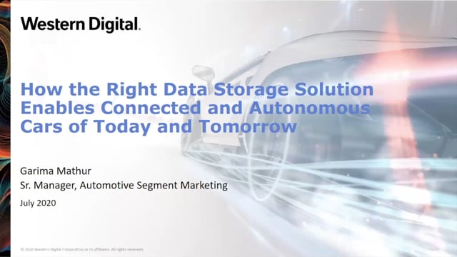 How the right data storage solution enables connected and autonomous cars of today and tomorrow