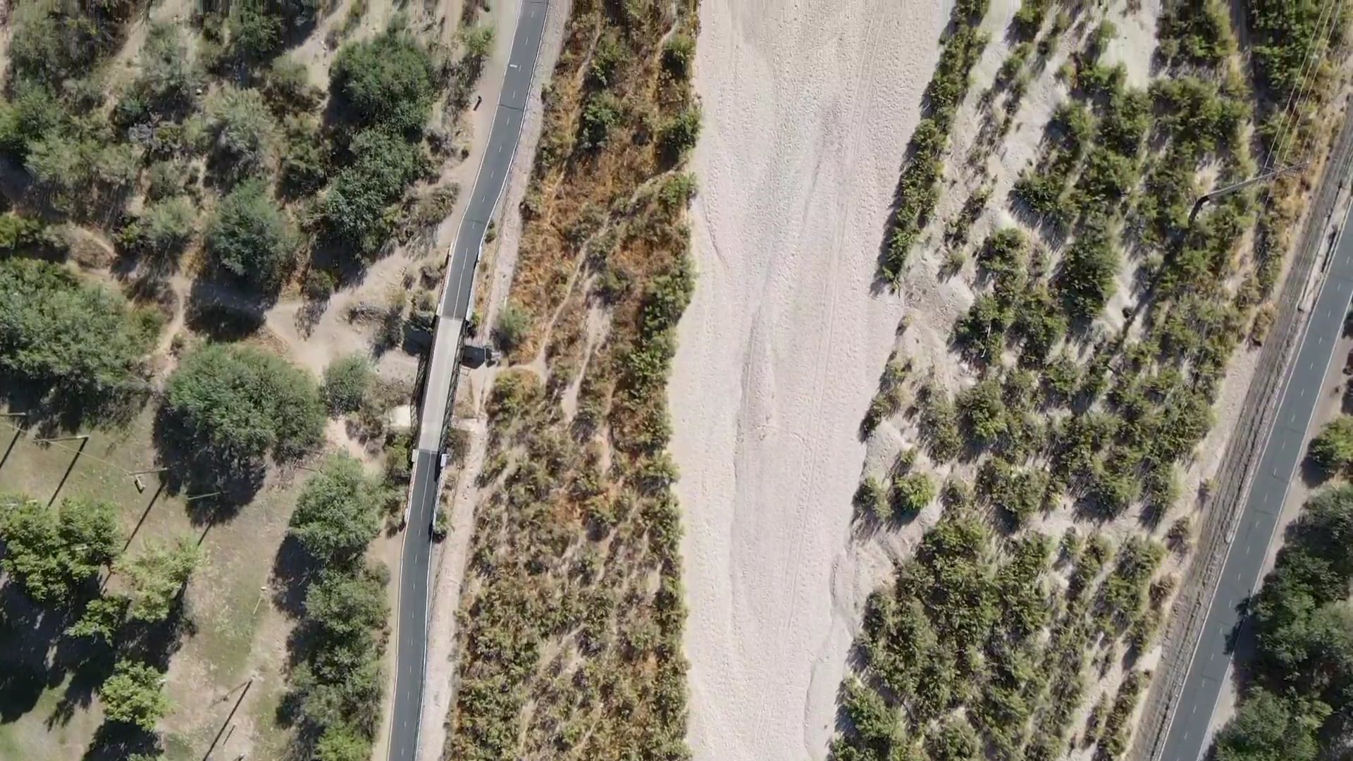River with paths from above on Vimeo