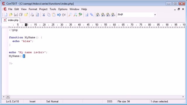 _Beginner PHP Tutorial - 30 - Basic Functions_‏ on Vimeo
