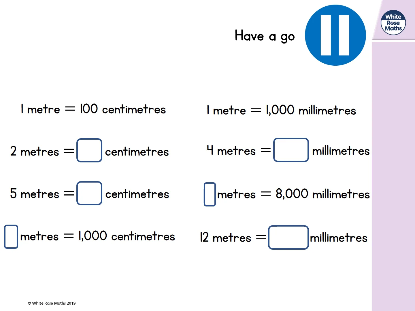 Year 5 - Week 12 - Lesson 1 - Metric units on Vimeo