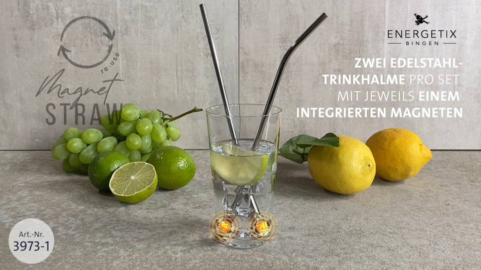 ENERGETIX Wellness - MagnetStraw – Cool und nachhaltig: Die Trinkhalm-Alternative