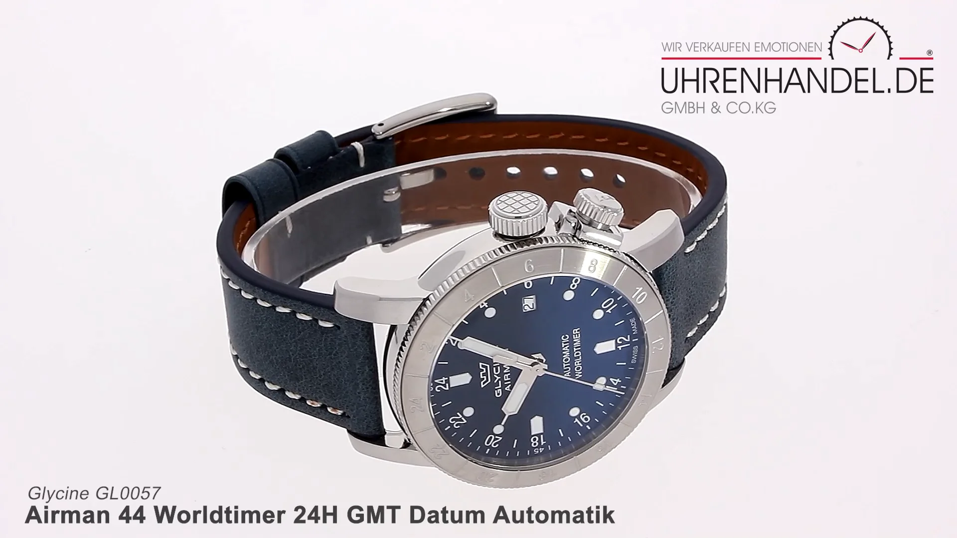 Glycine Airman 44 Worldtimer 24H GMT Datum Automatik GL0057