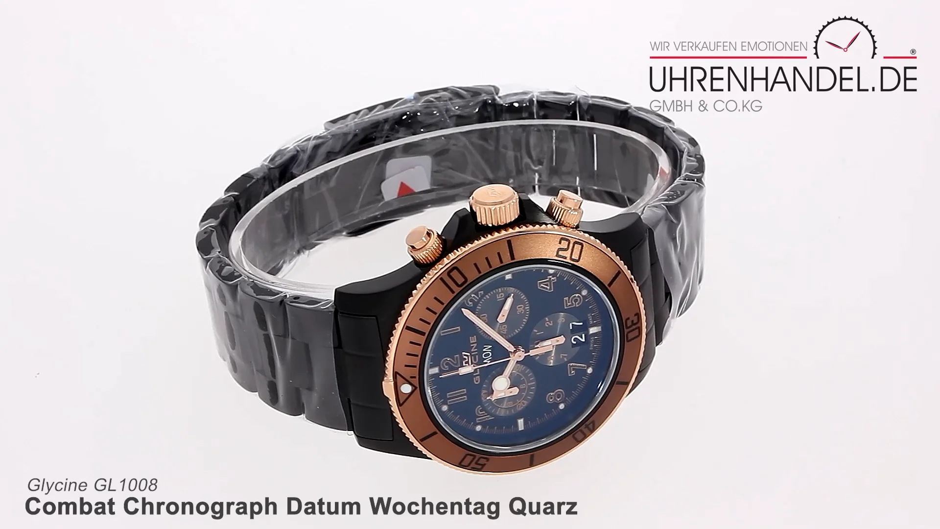 Glycine Combat Chronograph Datum Wochentag Quarz GL1008