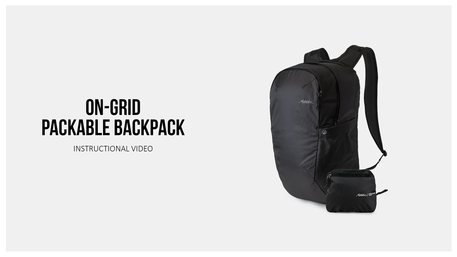 Matador On Grid Packable Backpack Product Demo