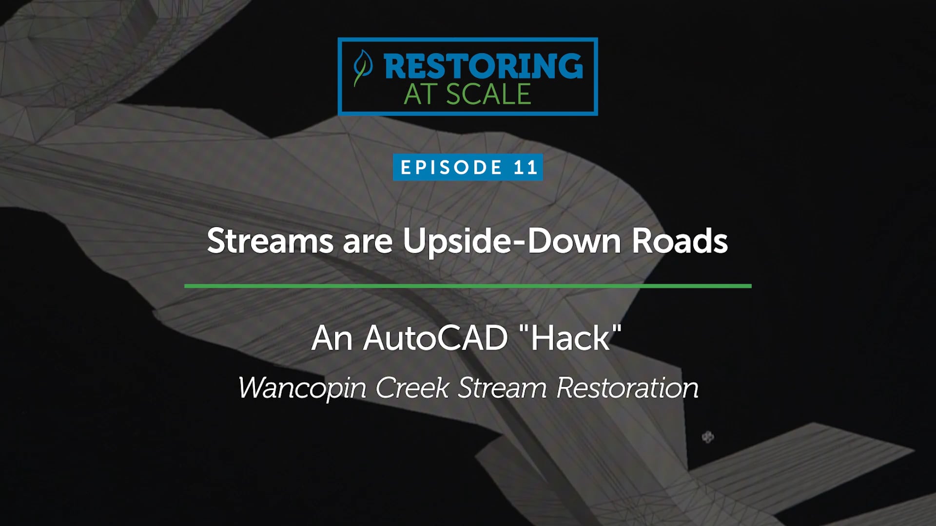 Restoring at Scale: Episode 11 - Streams are Upside-Down Roads, an AutoCAD ‘Hack”