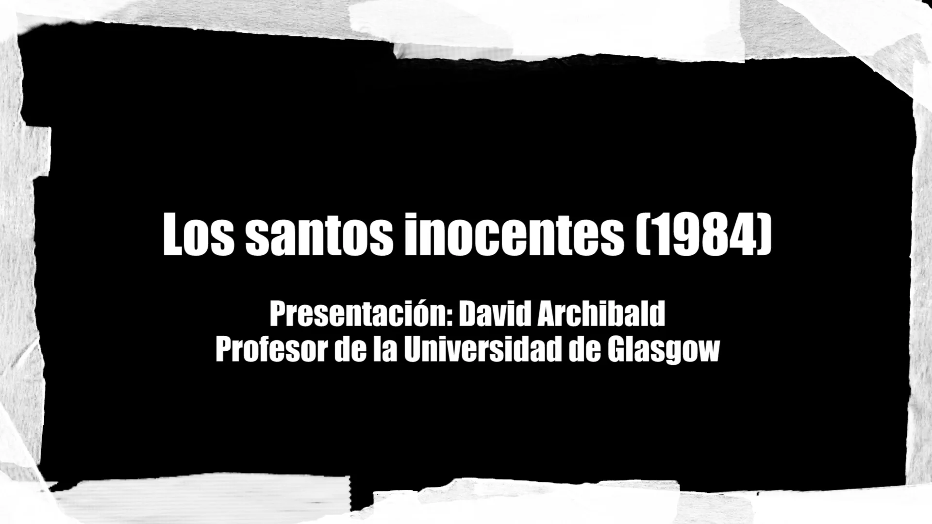 David Archibald presenta &laquo;Los santos inocentes&raquo; (audio en ingl&eacute;s)