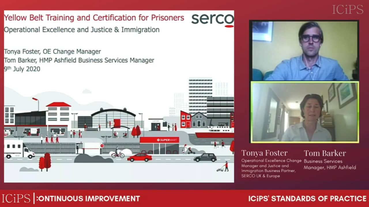 Tonya Foster, SERCO & Tom Barker, HMP Ashfield Yellow Belt Training