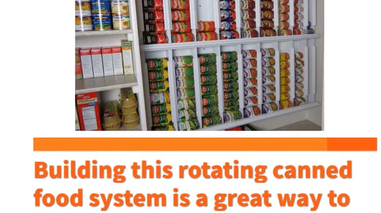 Rotating canned food system - diy 