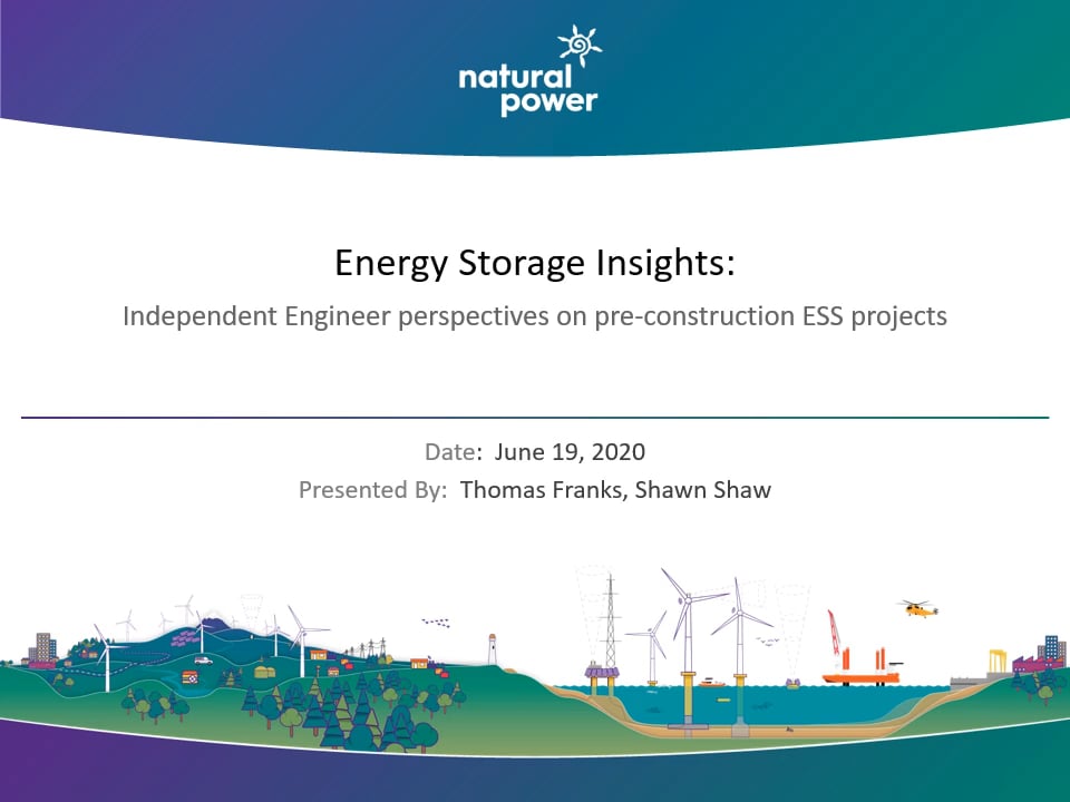 Avoiding risks in energy storage projects: an Independent Engineer’s ...
