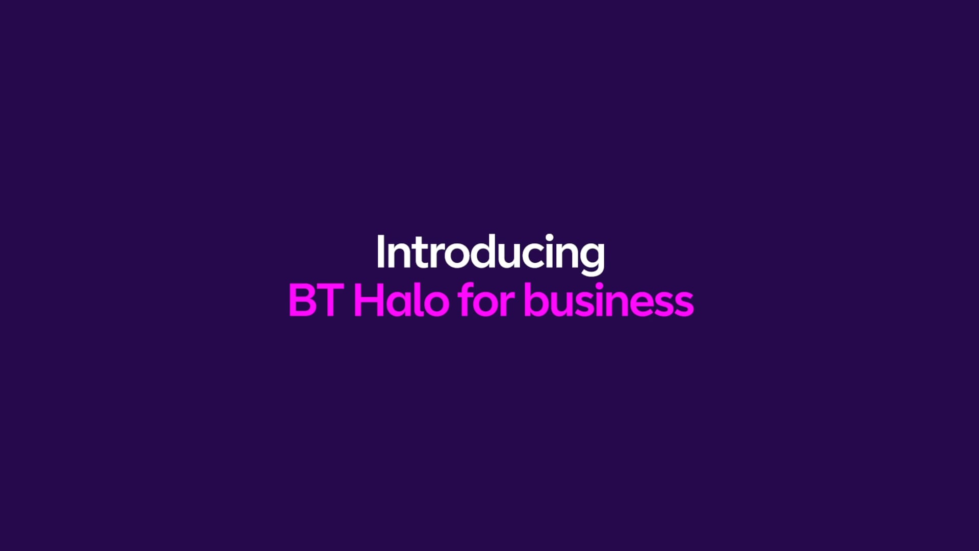 BT Halo For Business On Vimeo