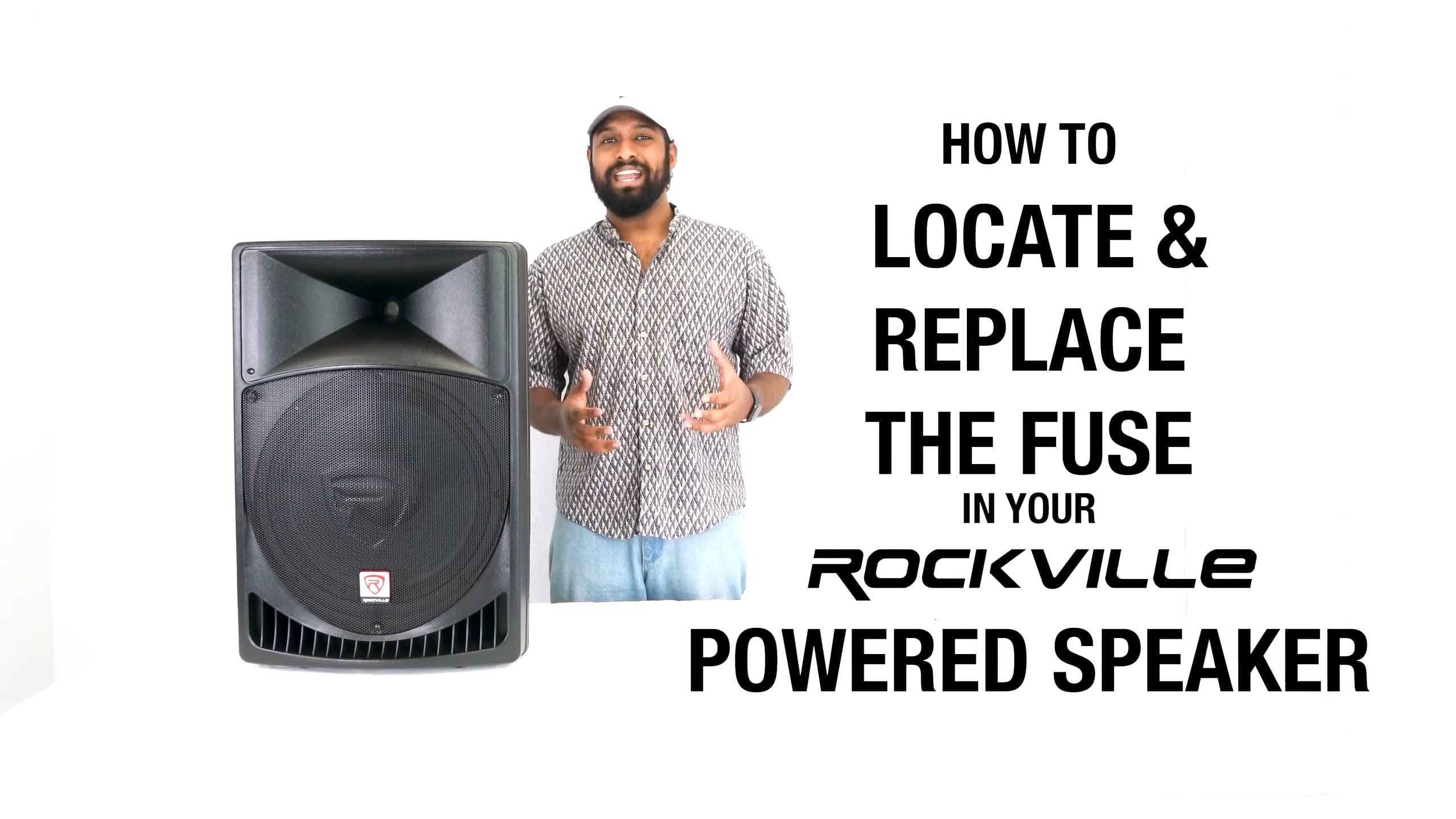 How to locate and replace fuses for Rockville Powered Speakers on Vimeo