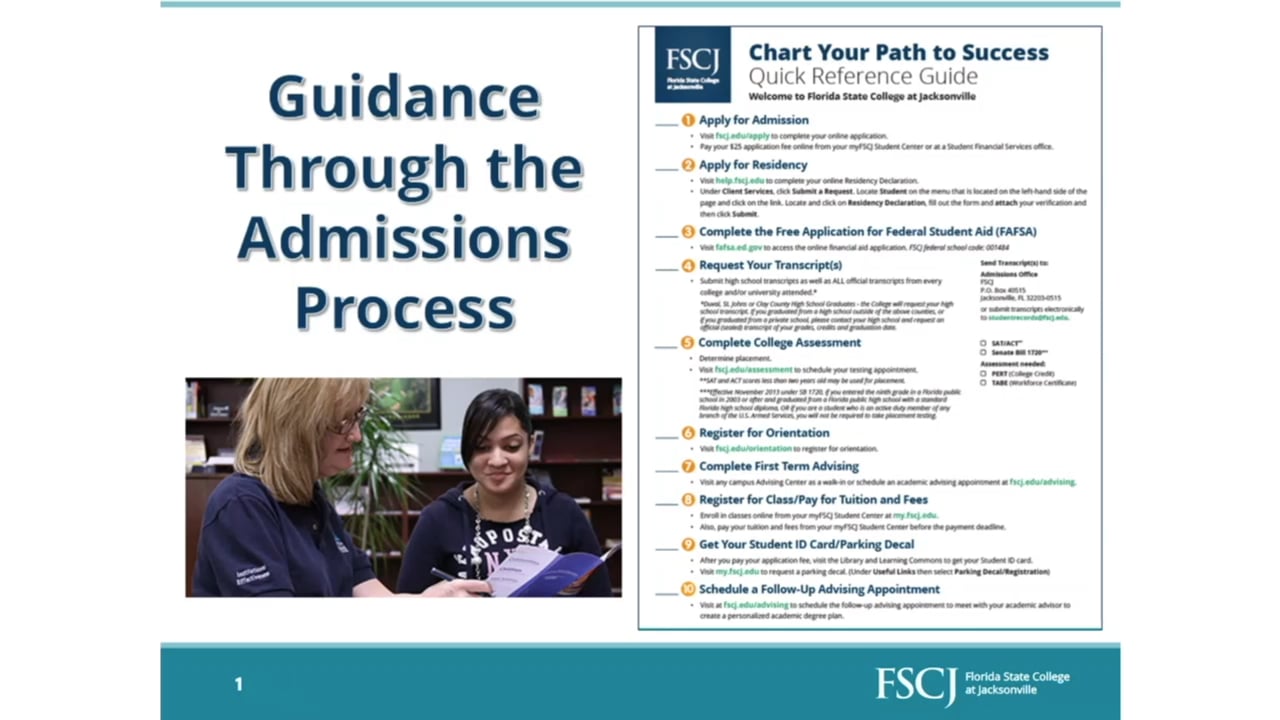 How to Submit FSCJ Admission Documents on Vimeo