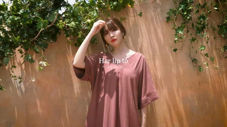 Linen-blended Kaftan Dress