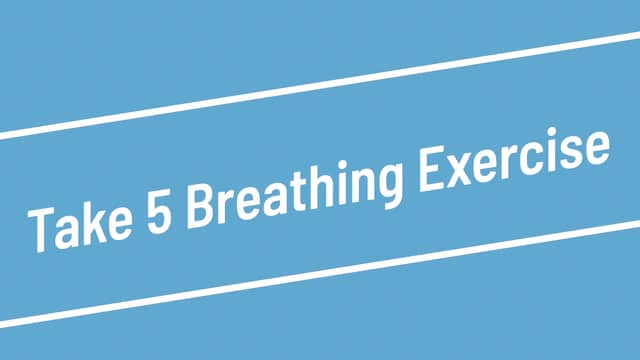 Take 5 Breathing Exercise- JustOneNorfolk.nhs.uk on Vimeo