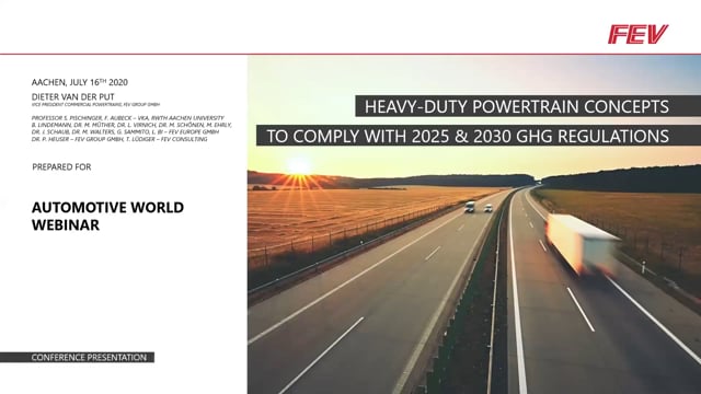 Heavy-duty on-road powertrain concepts to achieve 2025 and 2030 CO2 regulations