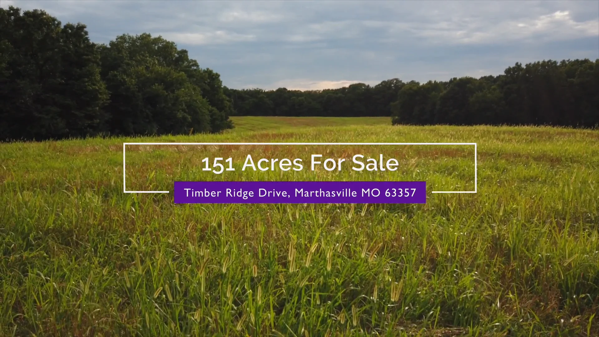 151 Acres, Timber Ridge Drive, Marthasville, MO 63357 on Vimeo