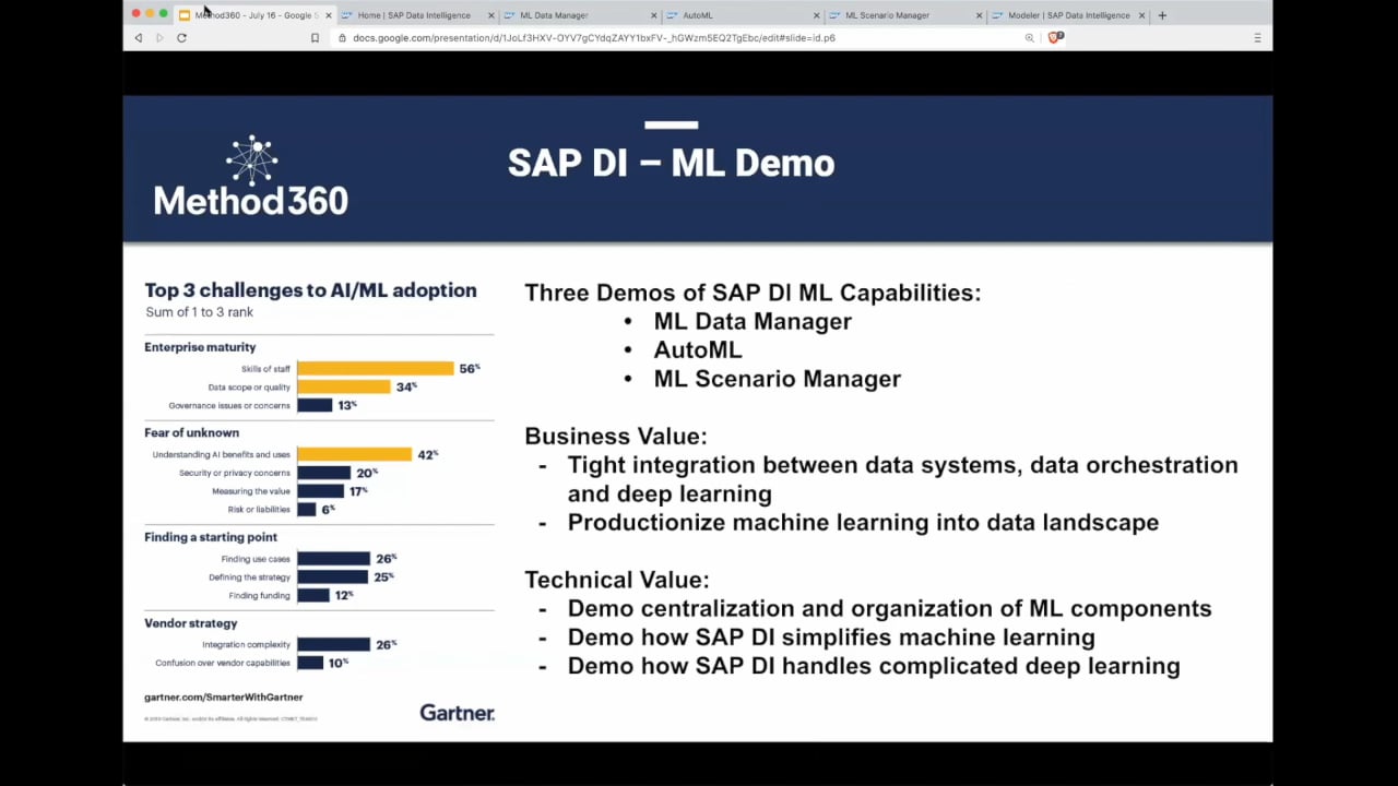 Method360 Webinar SAP Data Intelligence Machine Learning 20200716 on Vimeo
