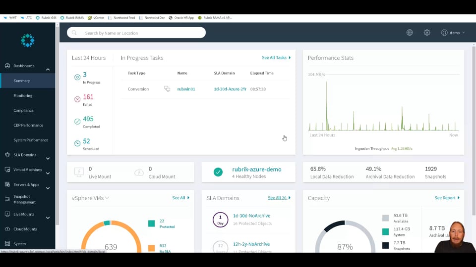 Rubrik CDM SLA Domains Tutorial