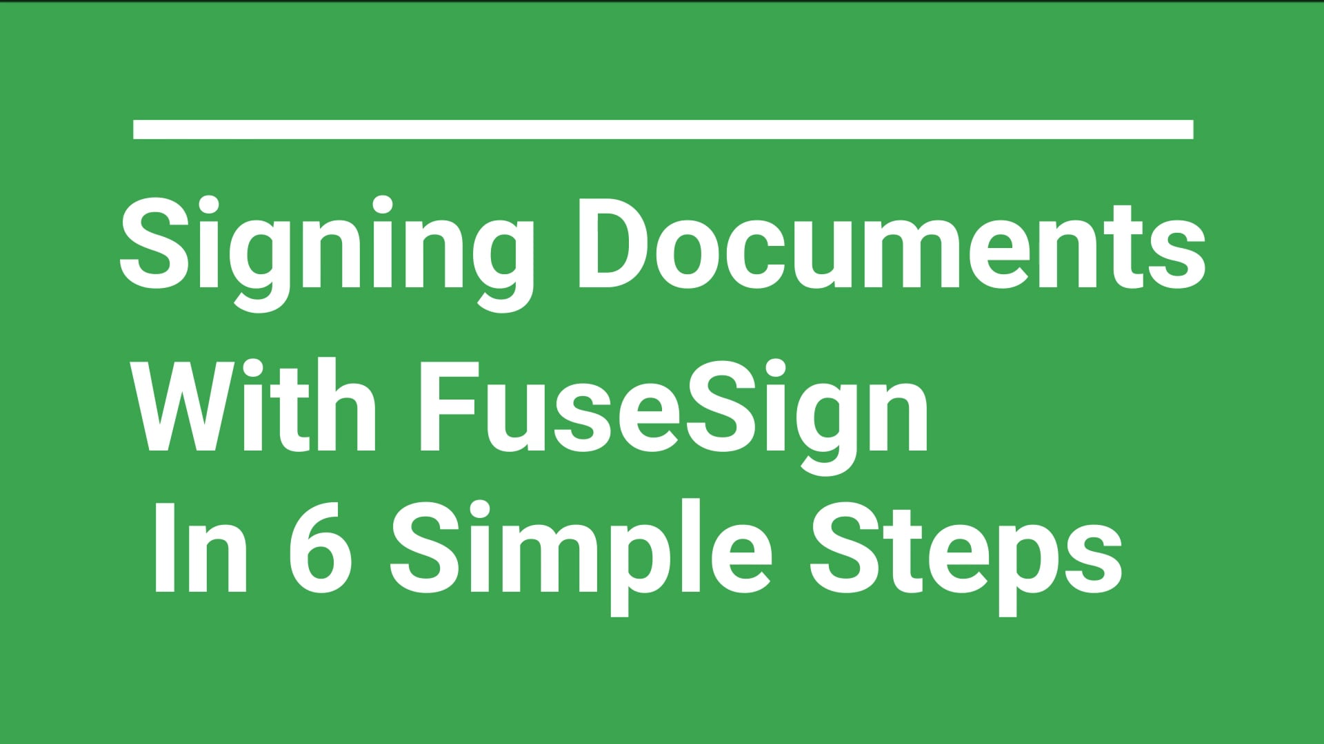 Simple Digital Signing With FuseSign on Vimeo