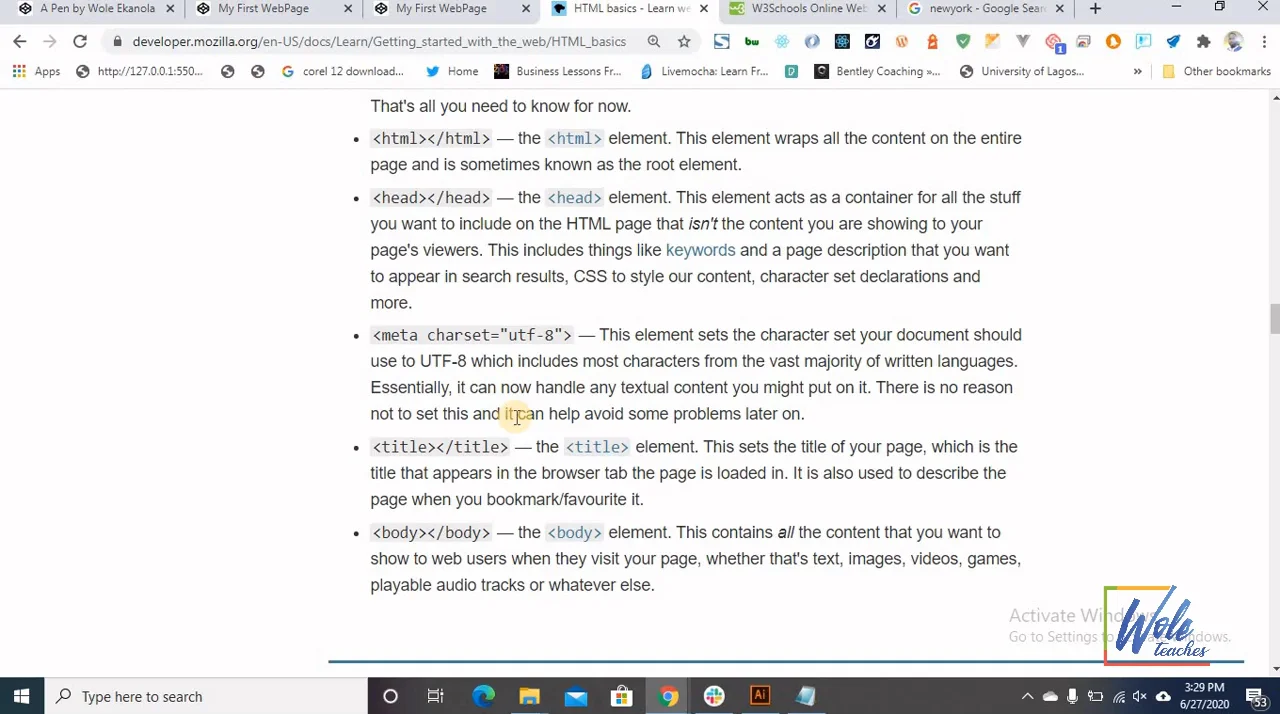 Anatomy of Html Page on Vimeo