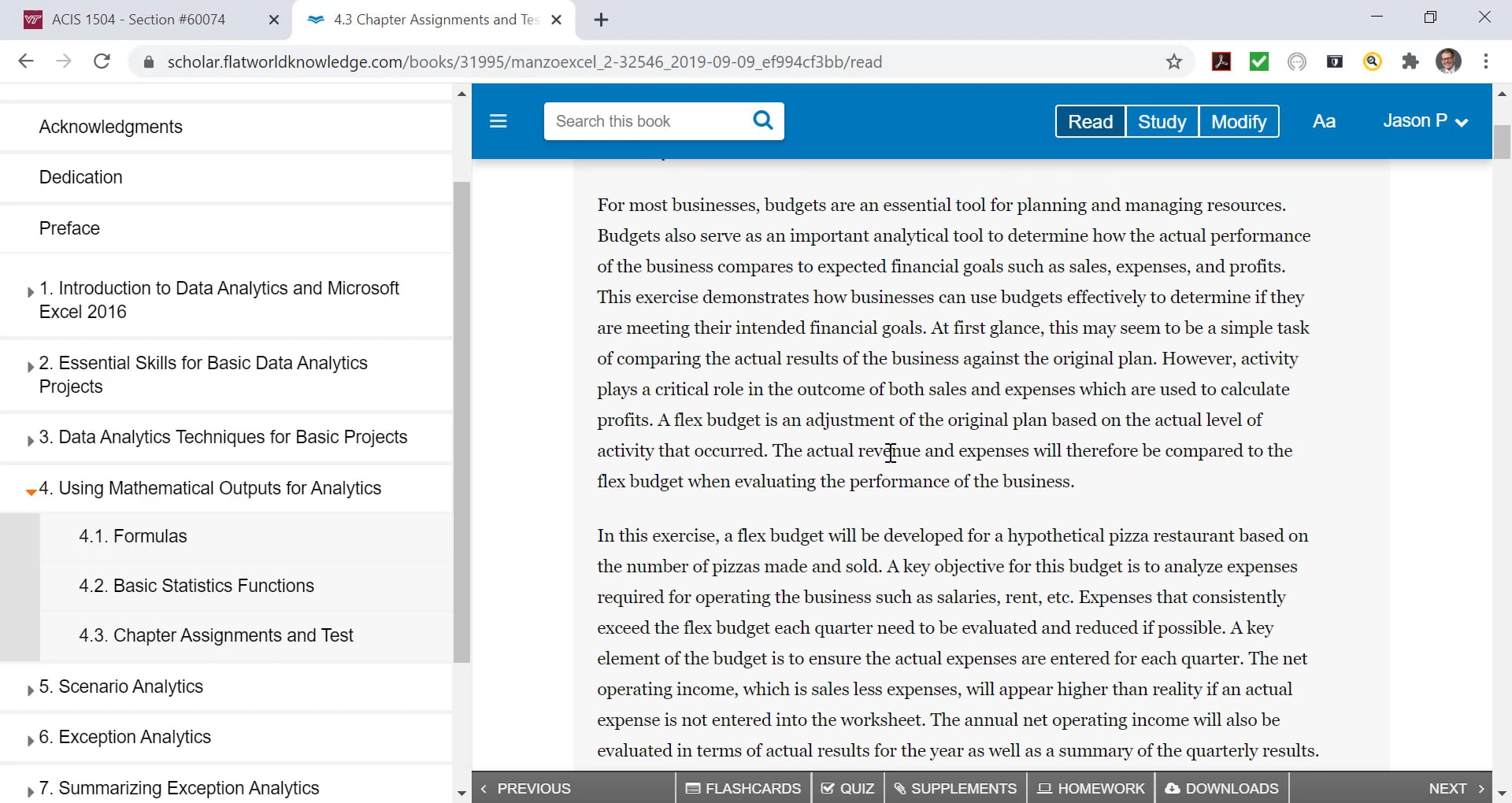 ACIS 1504_Homework Help_Chapter 4_Exercise 1 On Vimeo