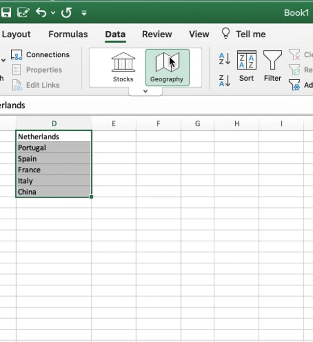 Excel Tip: Geography Tool