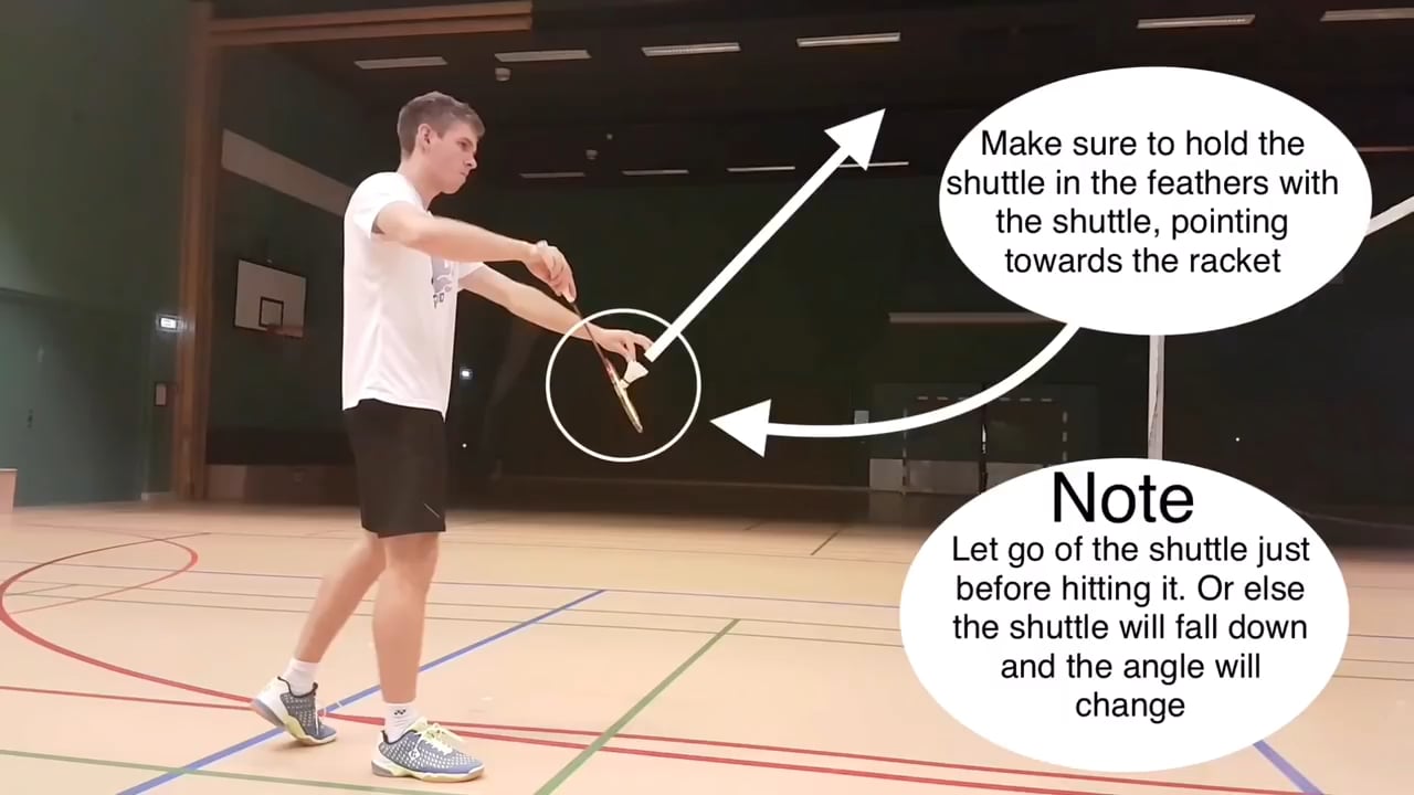 Badminton Backhand Serve Adjusting Angle on Vimeo