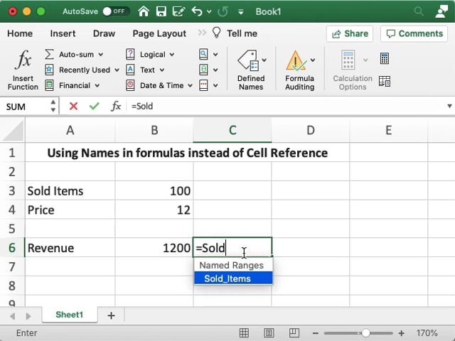 Excel Tip: Naming Variables