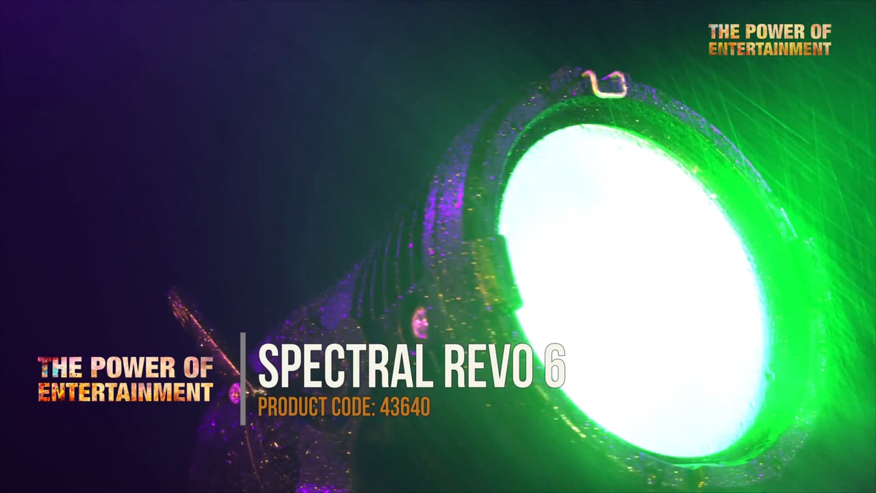 The Power Of Entertainment - Showtec Spectral Revo 6, UV, Daylight and Tungsten. Order Codes 43640, 43641, 43642 and 43643