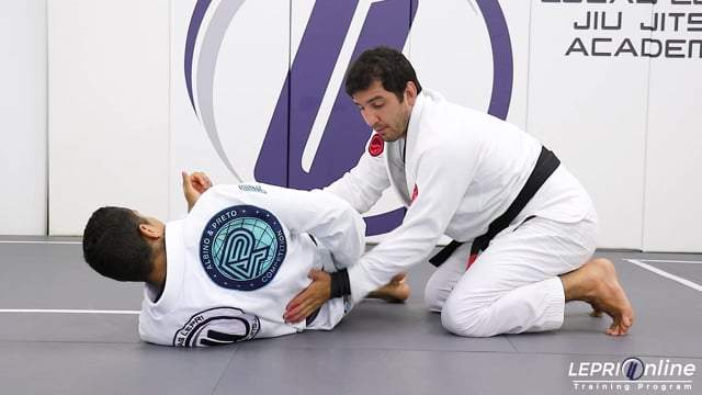 Spider Guard with Lapel Control Sweep/Submission Prevention to Side Control or Back Control
