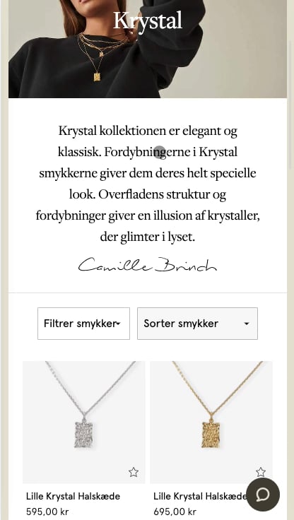 telex Ristede Decimal Grafikr ApS → Samarbejder med Camille Brinch Jewellery
