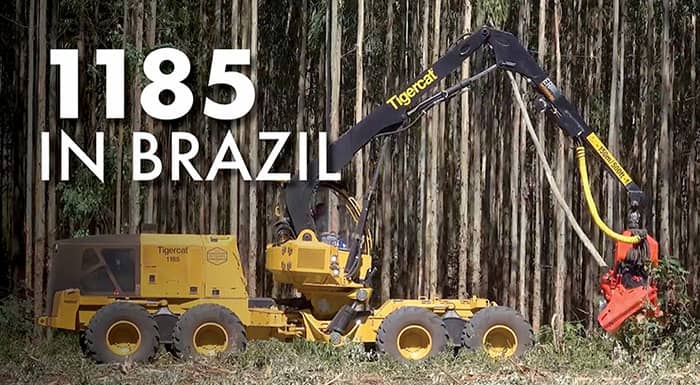 1185 Harvester Powerful 8 Wheel Drive Tree Harvester Tigercat
