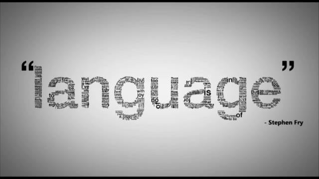 stephen fry kinetic typography - language