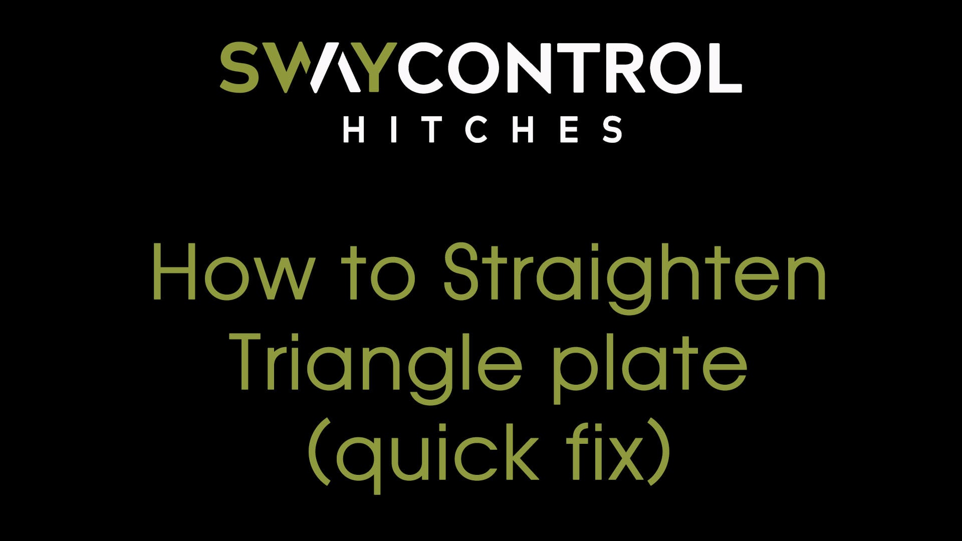 How To Straighten Triangle Plate quick Fix On Vimeo