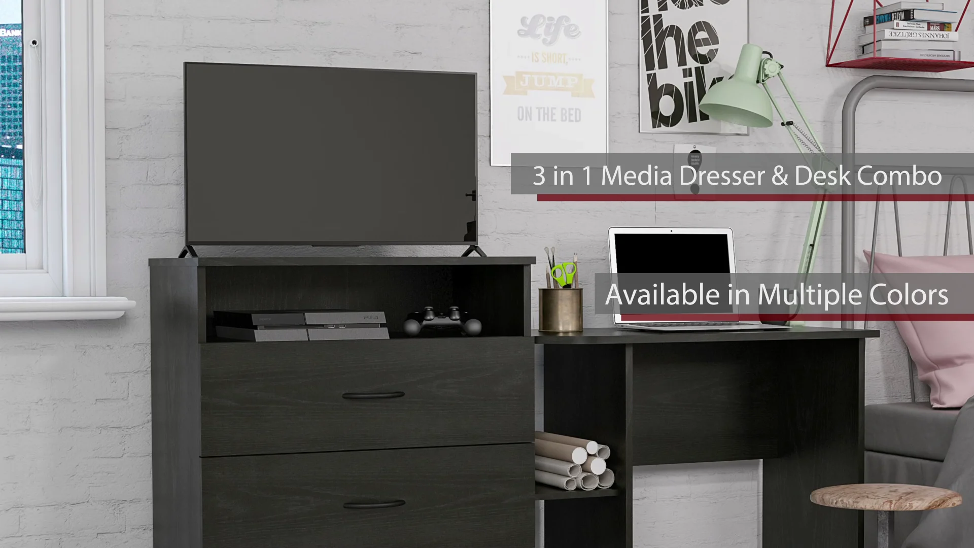 3 in 1 store media dresser