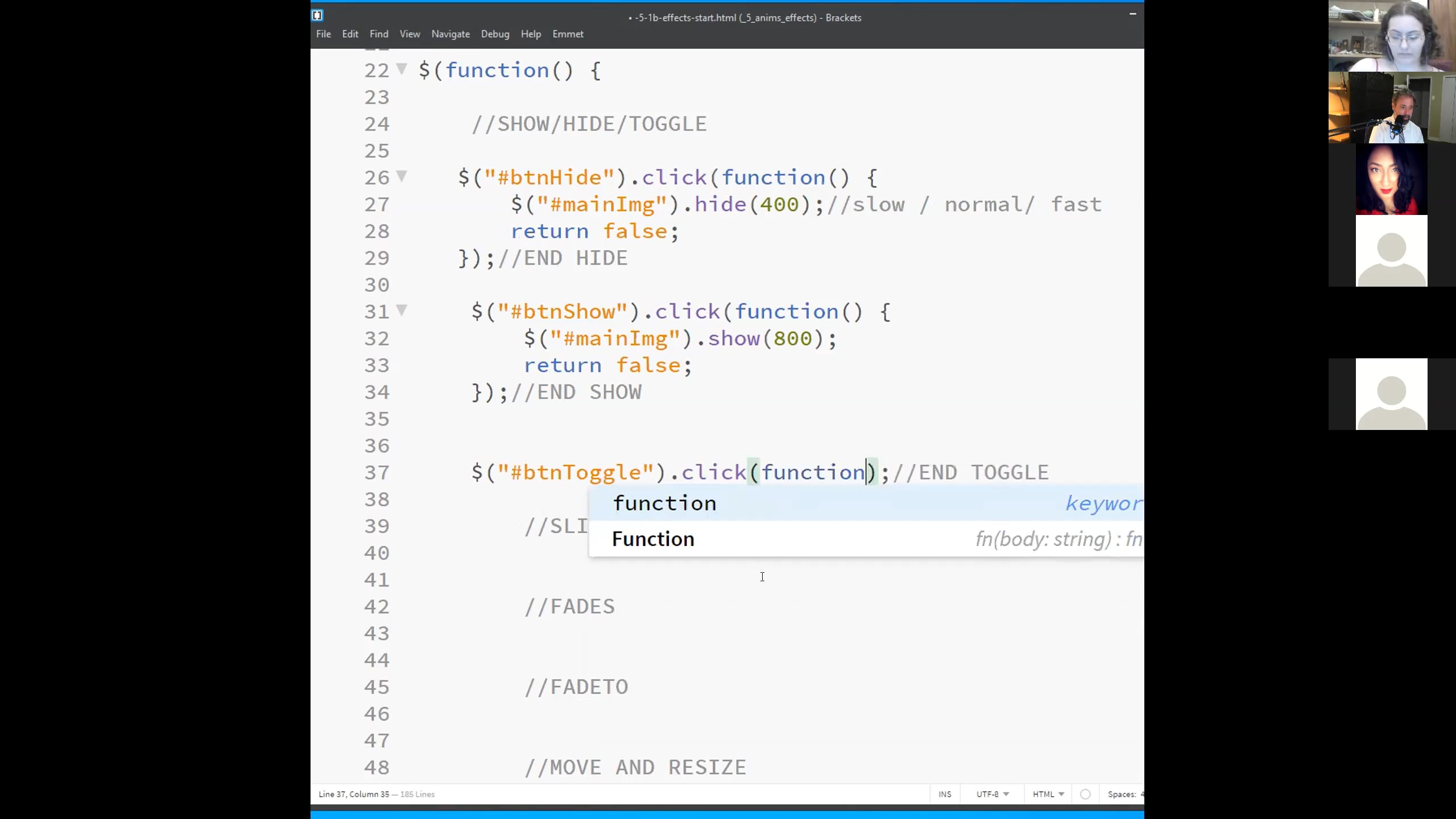 JavaScrpt and jQuery - day 9 on Vimeo