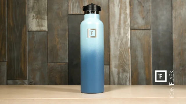 Iron Flask Sports Water Bottle - 3 Lids - 32 oz - Fire 