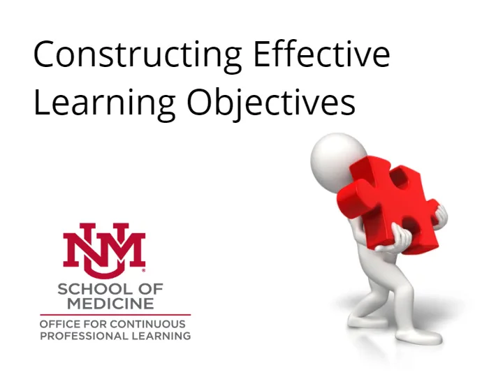 Constructing Effective Learning Objectives on Vimeo