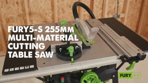 Evolution FURY5-S 255mm Table Saw With TCT Multi-Material Cutting 